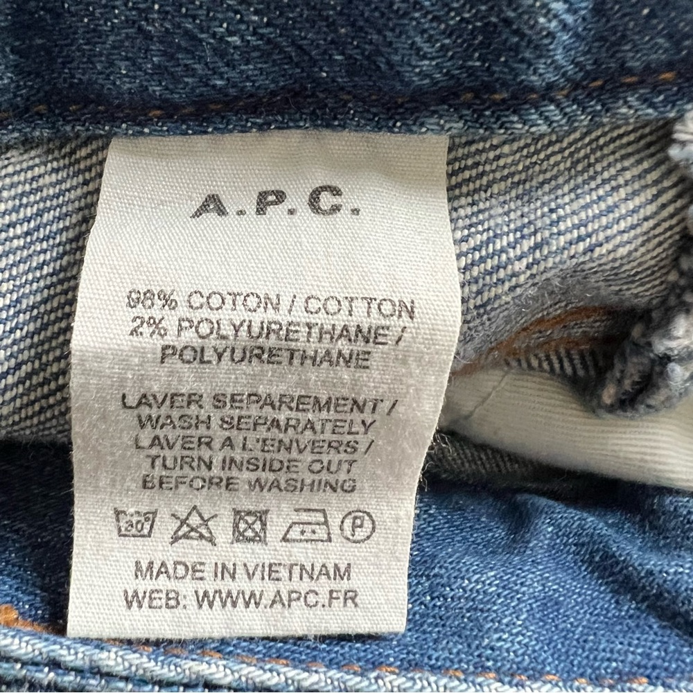 A.P.C High Standard Jeans Size 28 - Picture 12 of 13